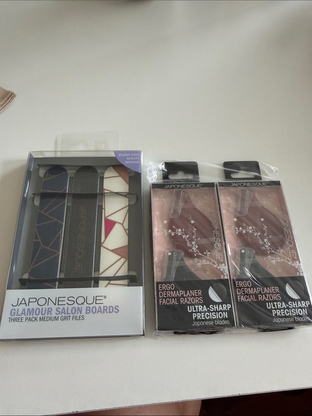 JAPONESQUE facial dermaplaners and nail boards